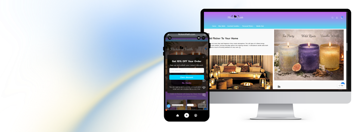 Flicker Of Faith e-commerce website project