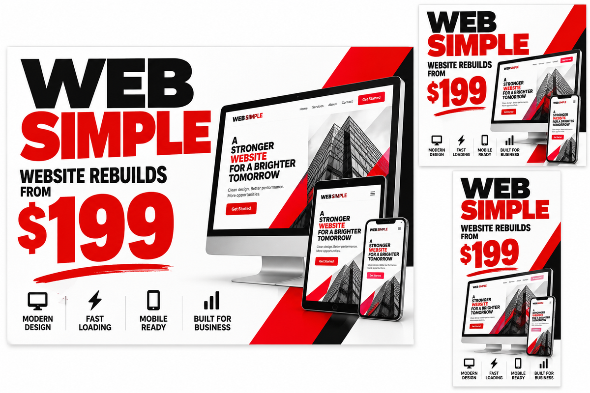 Illustrative finished poster and digital ad designs