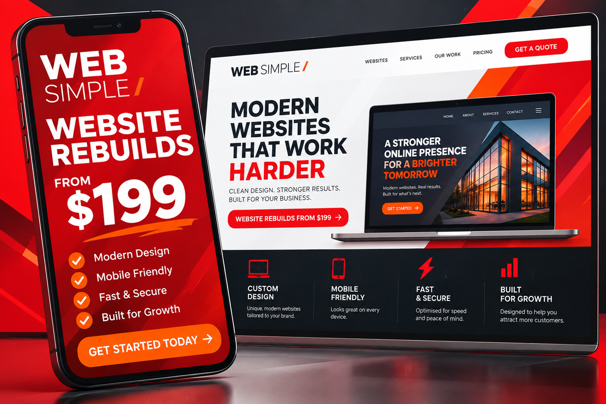Illustrative digital advertising layouts for desktop and mobile
